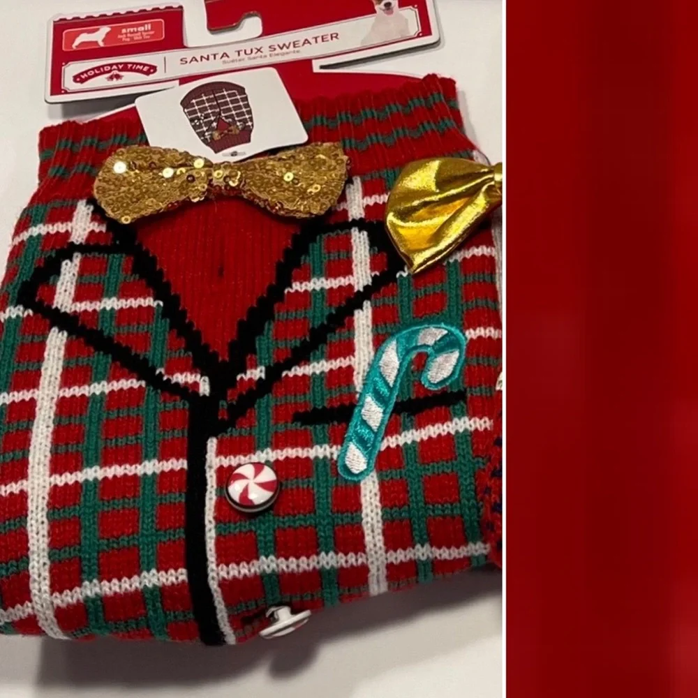 Bundle 3 Holiday Time Dog Sweater-1 Small 2 Medium